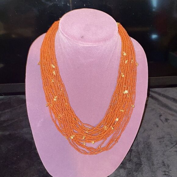 Bohemian Glass Stone Beaded Necklace - Picture 1 of 5